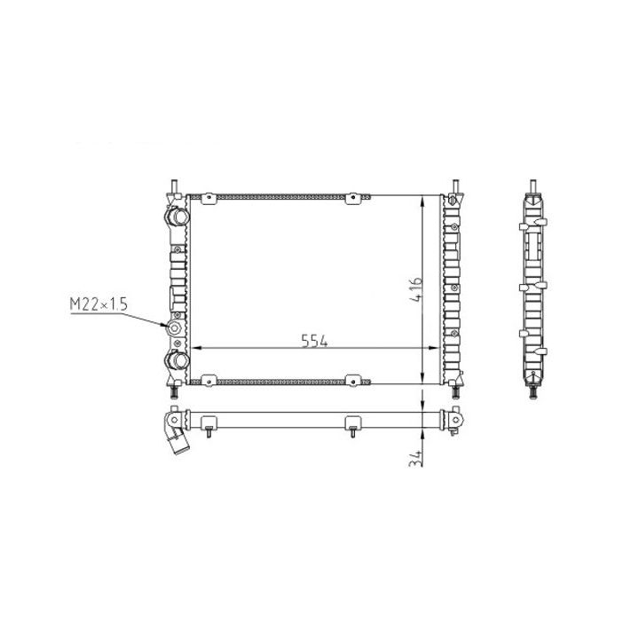Radiatorius, variklio aušinimas HART 611 771