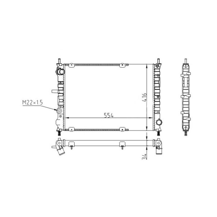 Radiatorius, variklio aušinimas HART 611 772