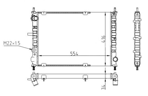 Radiatorius, variklio aušinimas HART 611 772