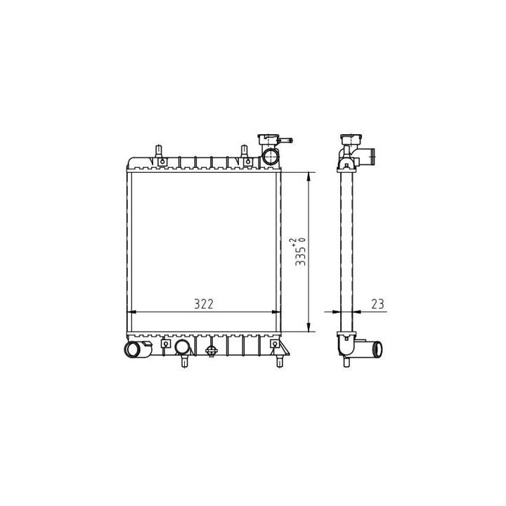 Radiatorius, variklio aušinimas HART 611 890