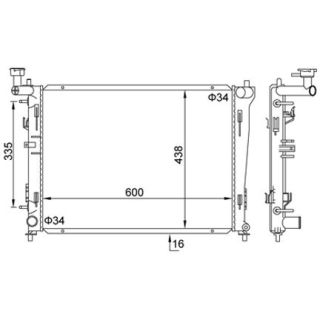 Radiatorius, variklio aušinimas HART 611 900
