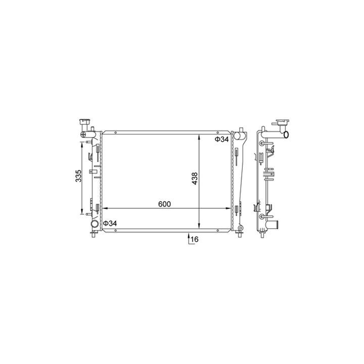 Radiatorius, variklio aušinimas HART 611 900