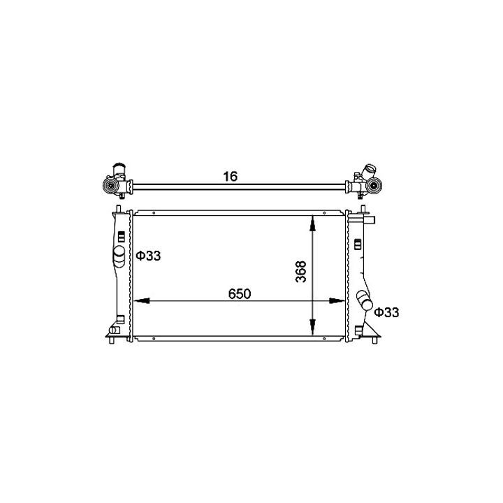 Radiatorius, variklio aušinimas HART 611 916