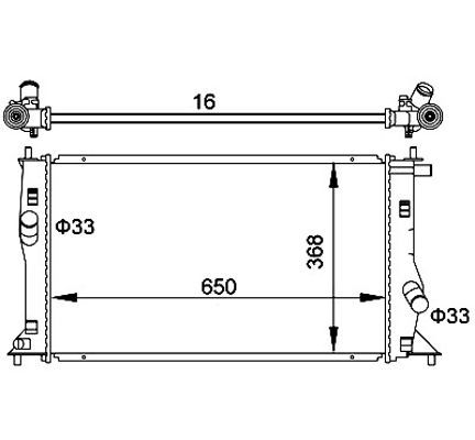Radiatorius, variklio aušinimas HART 611 916