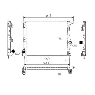 Radiatorius, variklio aušinimas HART 611 930