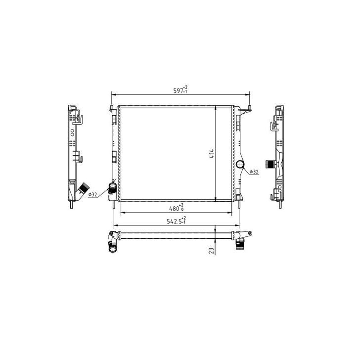 Radiatorius, variklio aušinimas HART 611 930