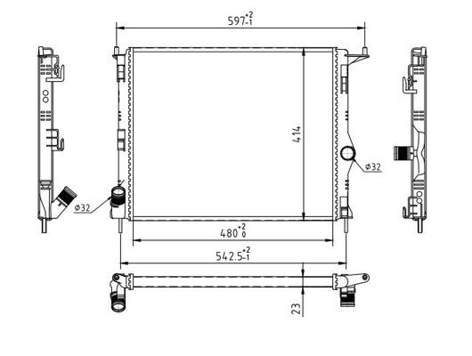 Radiatorius, variklio aušinimas HART 611 930