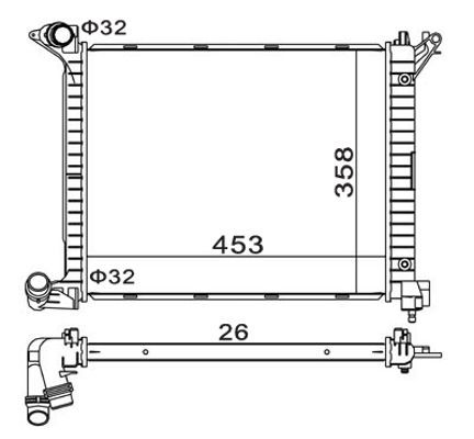 Radiatorius, variklio aušinimas HART 611 970