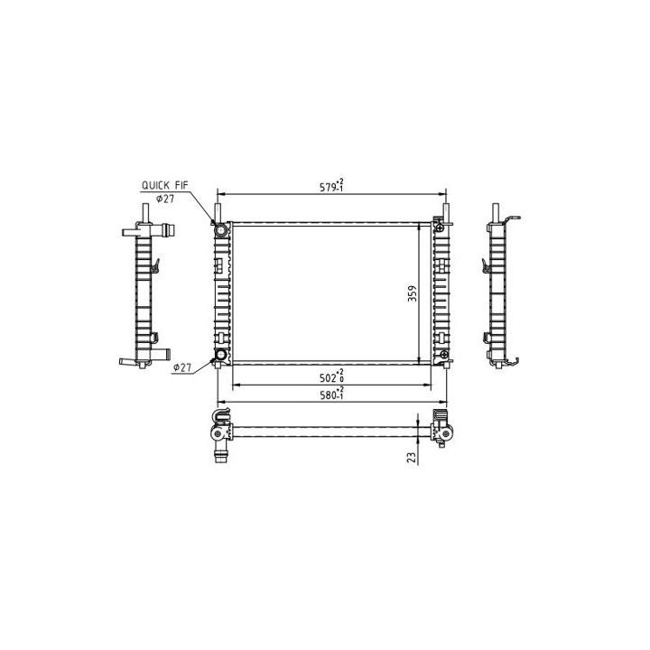 Radiatorius, variklio aušinimas HART 612 327