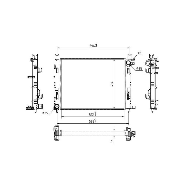Radiatorius, variklio aušinimas HART 614 516