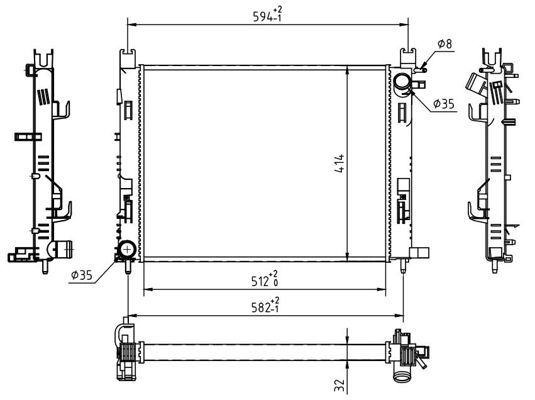 Radiatorius, variklio aušinimas HART 614 516