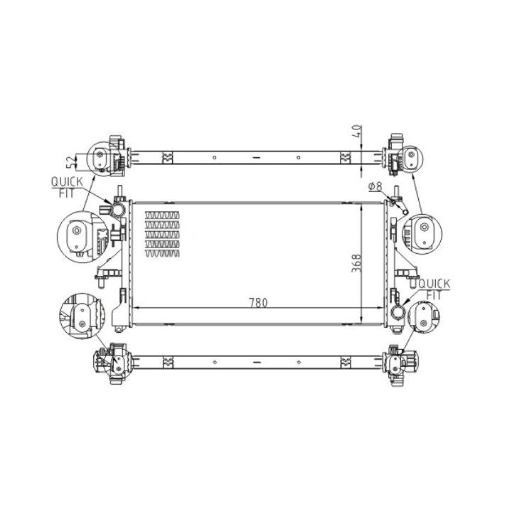 Radiatorius, variklio aušinimas HART 616 608