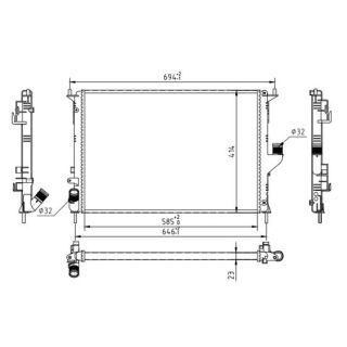 Radiatorius, variklio aušinimas HART 618 148