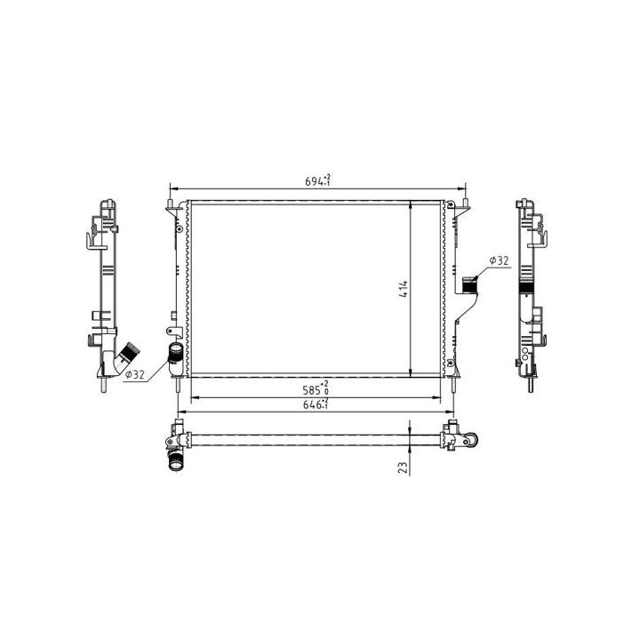 Radiatorius, variklio aušinimas HART 618 148