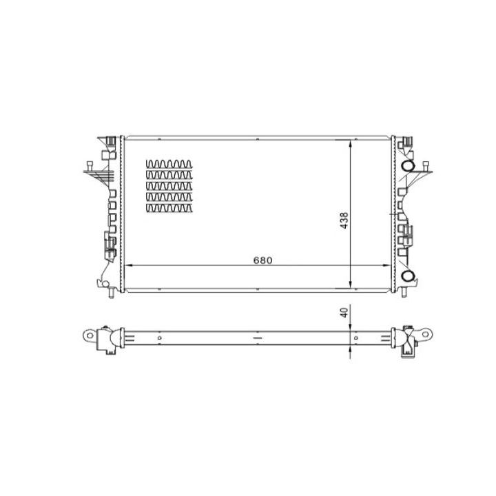 Radiatorius, variklio aušinimas HART 618 646