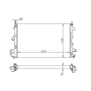 Radiatorius, variklio aušinimas HART 620 237