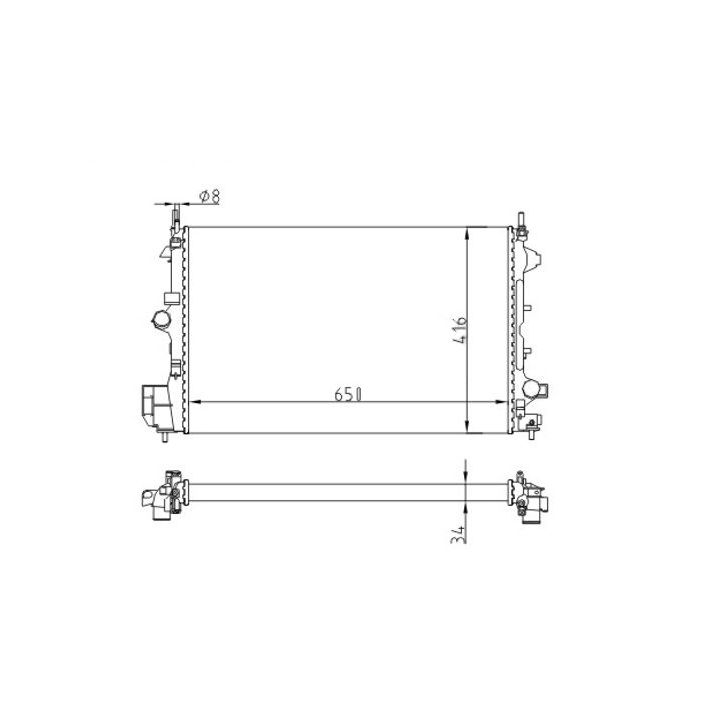 Radiatorius, variklio aušinimas HART 620 237