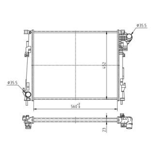 Radiatorius, variklio aušinimas HART 620 238