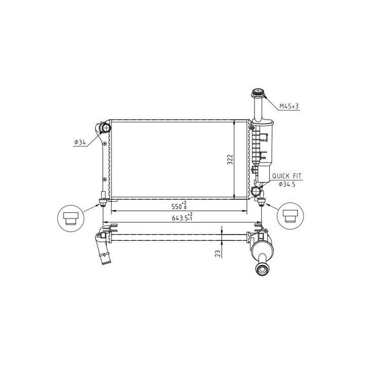 Radiatorius, variklio aušinimas HART 620 253