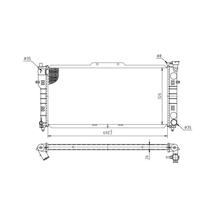 Radiatorius, variklio aušinimas HART 620 254