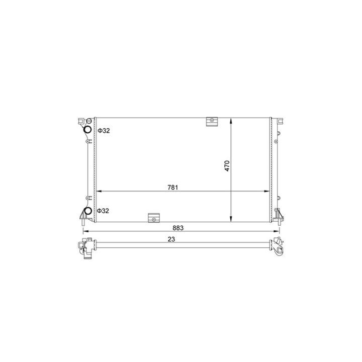 Radiatorius, variklio aušinimas HART 620 268