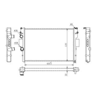 Radiatorius, variklio aušinimas HART 620 356