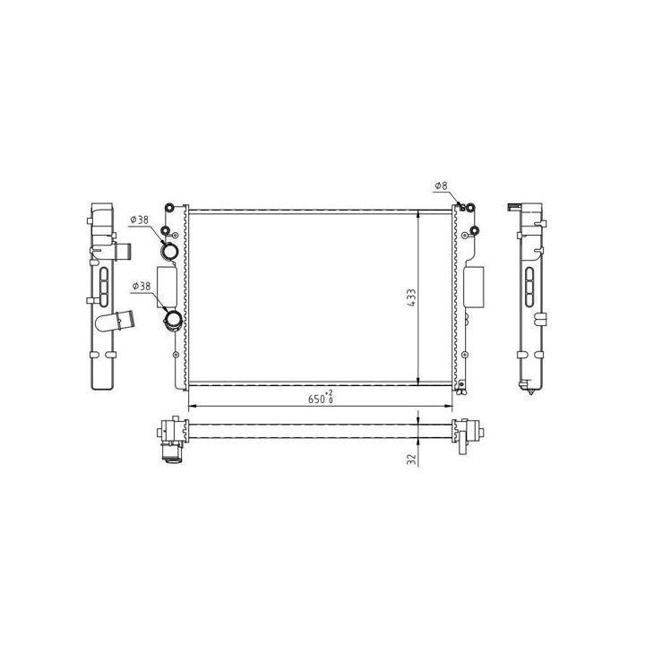 Radiatorius, variklio aušinimas HART 620 356