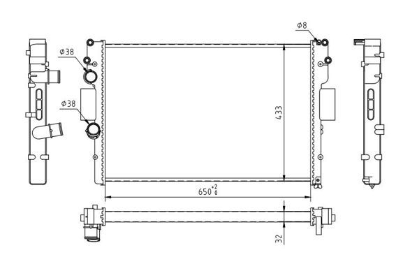 Radiatorius, variklio aušinimas HART 620 356