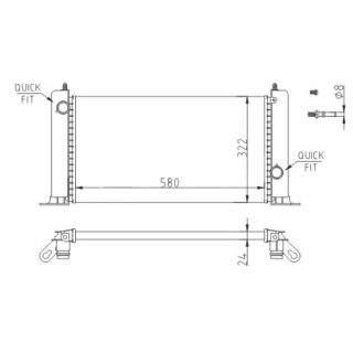 Radiatorius, variklio aušinimas HART 620 604