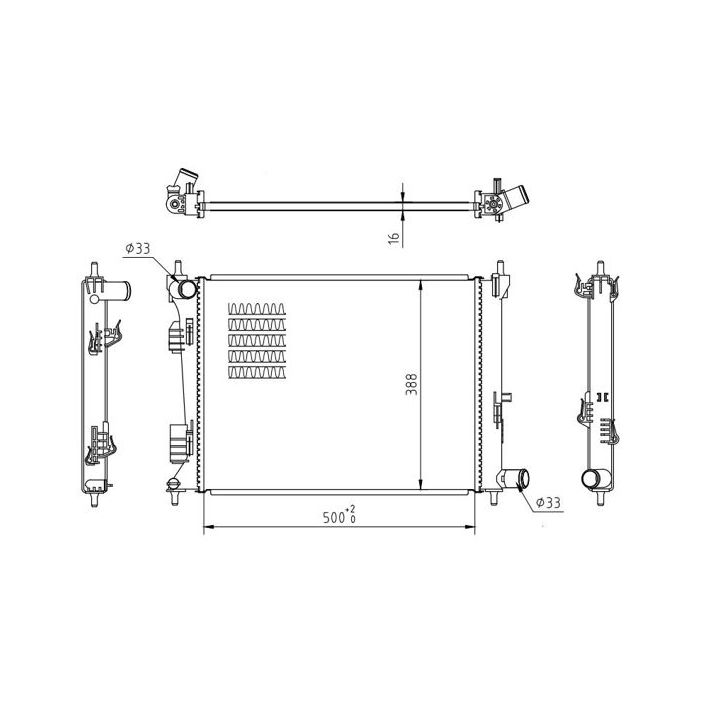 Radiatorius, variklio aušinimas HART 622 004