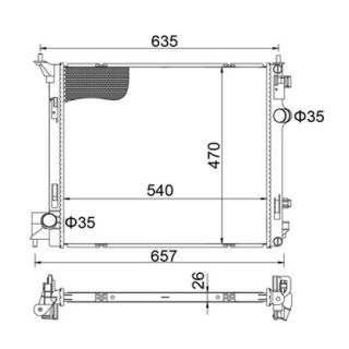 Radiatorius, variklio aušinimas HART 622 007