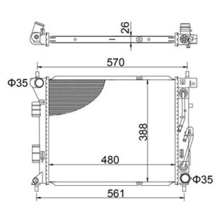 Radiatorius, variklio aušinimas HART 622 022