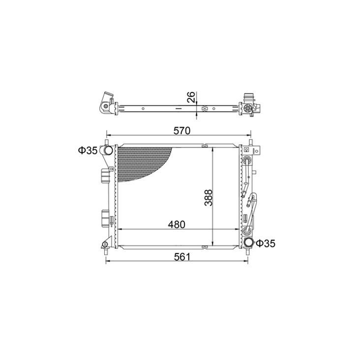Radiatorius, variklio aušinimas HART 622 022