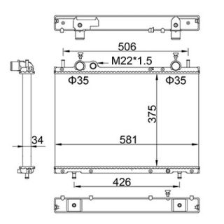 Radiatorius, variklio aušinimas HART 622 261