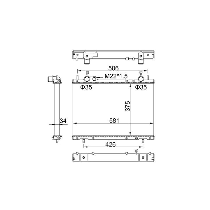 Radiatorius, variklio aušinimas HART 622 261