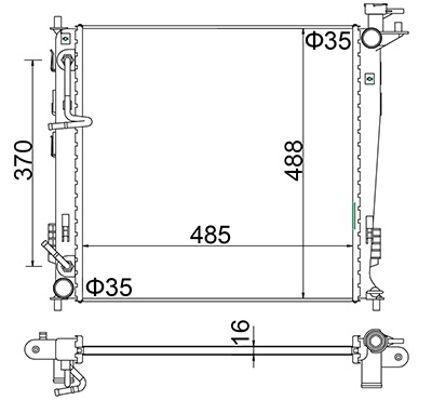 Radiatorius, variklio aušinimas HART 622 268