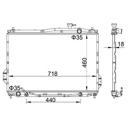 Radiatorius, variklio aušinimas HART 622 270