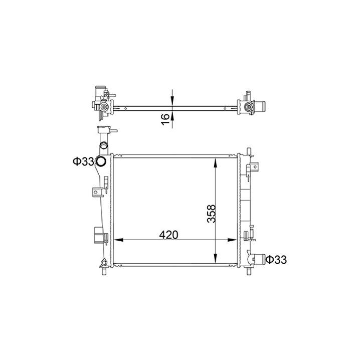 Radiatorius, variklio aušinimas HART 622 276