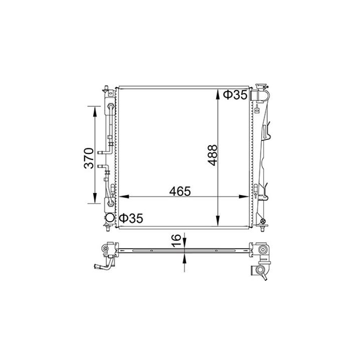 Radiatorius, variklio aušinimas HART 622 277