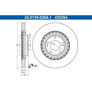 Stabdžių diskas ATE 24.0130-0264.1