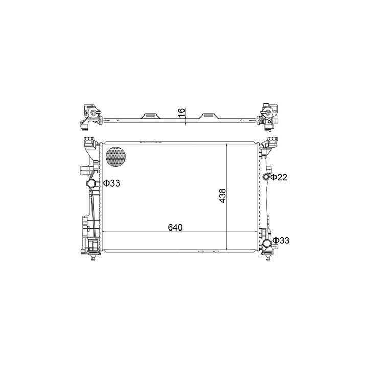 Radiatorius, variklio aušinimas HART 630 286