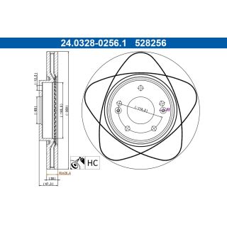 Stabdžių diskas ATE 24.0328-0256.1