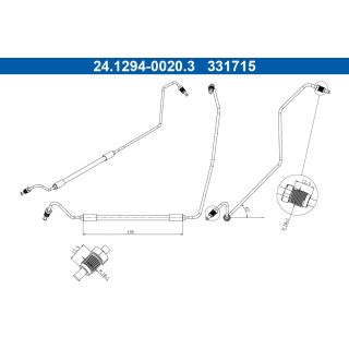 Stabdžių žarnelė ATE 24.1294-0020.3