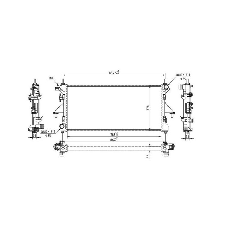 Radiatorius, variklio aušinimas HART 637 129