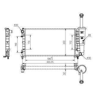 Radiatorius, variklio aušinimas HART 637 133