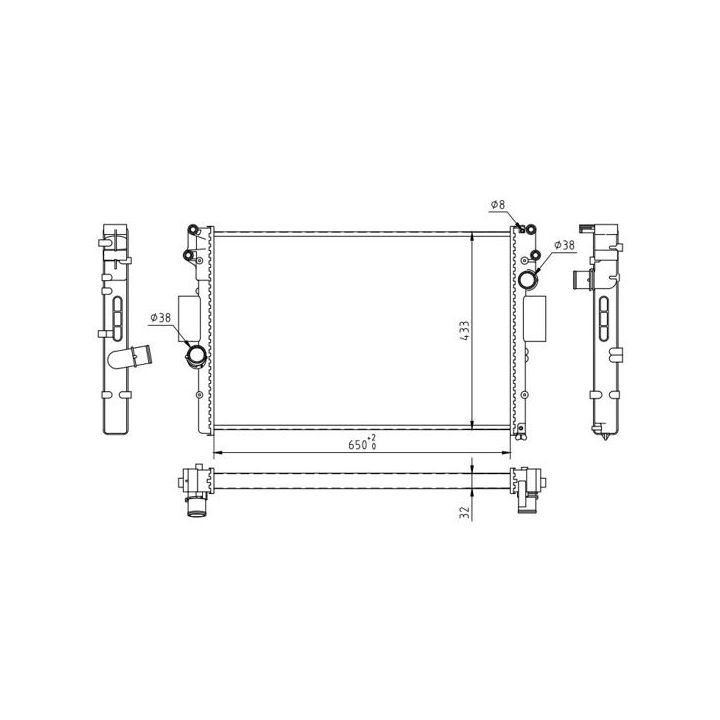 Radiatorius, variklio aušinimas HART 637 137