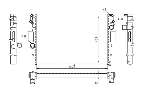 Radiatorius, variklio aušinimas HART 637 137