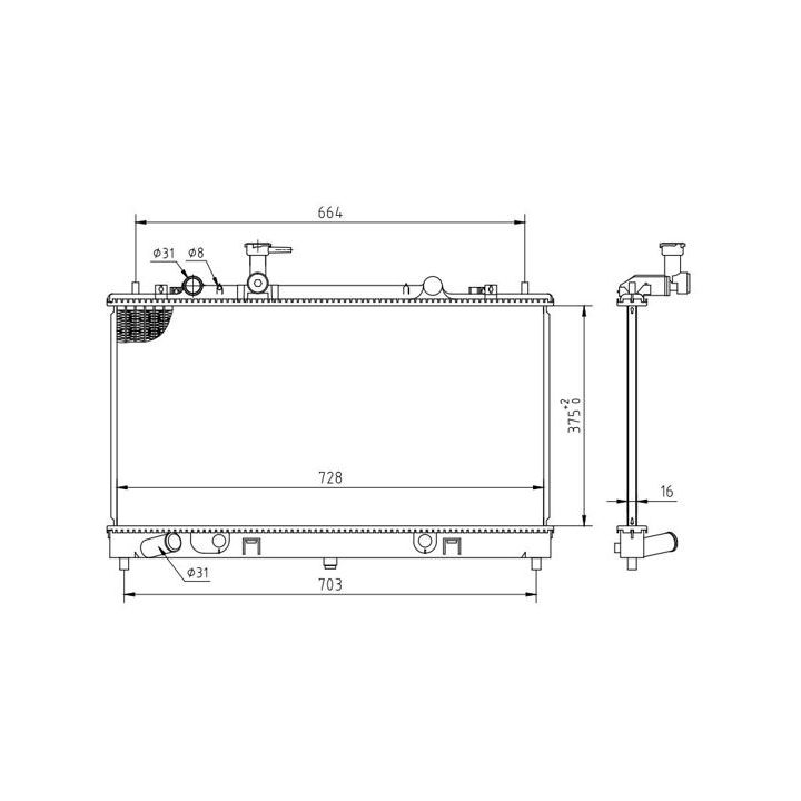 Radiatorius, variklio aušinimas HART 637 139