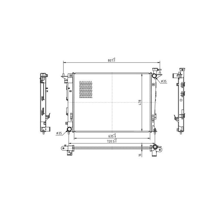 Radiatorius, variklio aušinimas HART 637 141