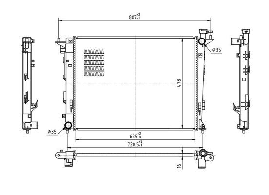 Radiatorius, variklio aušinimas HART 637 141
